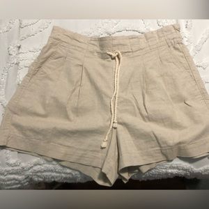 Madewell Linen shorts with drawstring Elastic waist- XL